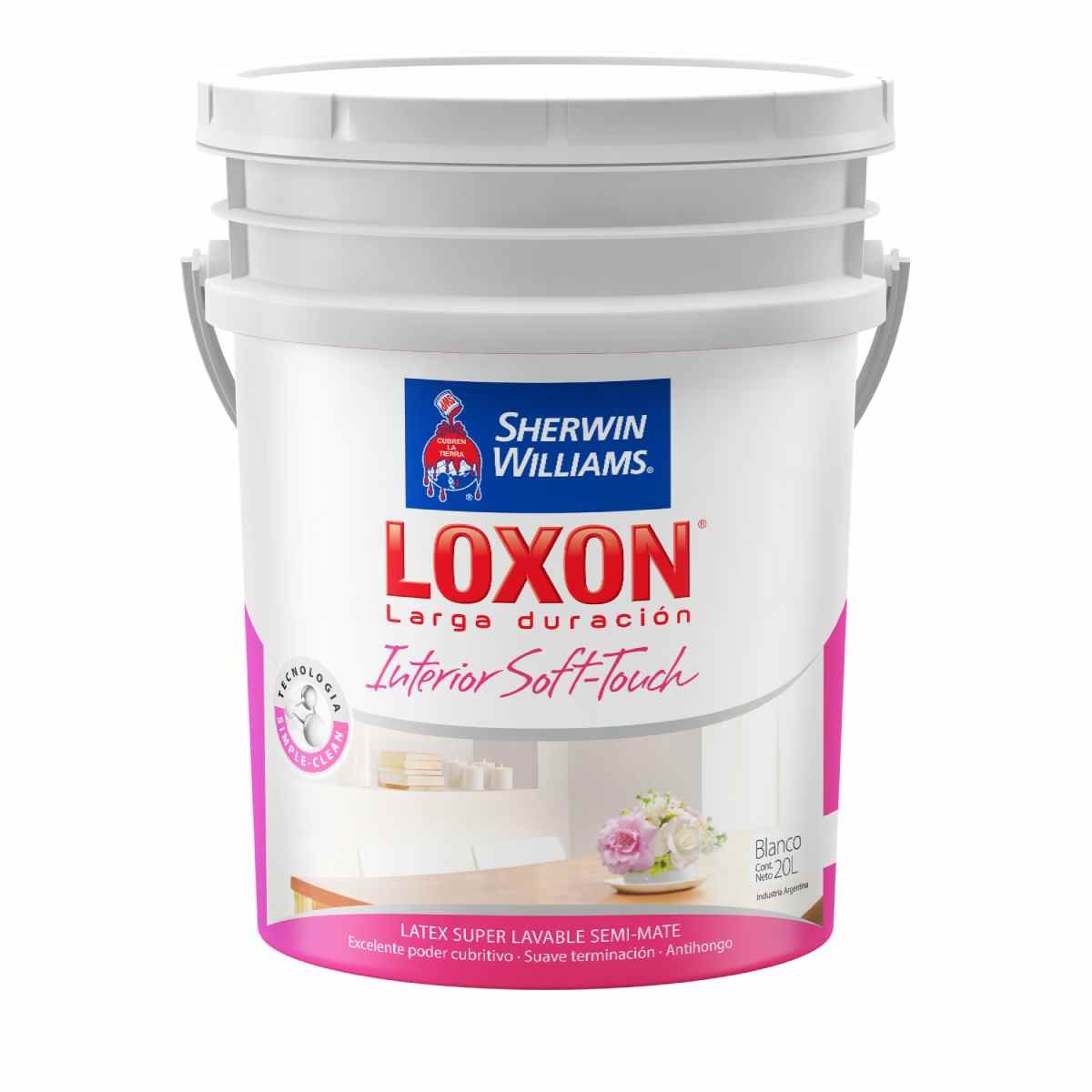 L谩tex Interior Loxon Semi Mate Blanco 20 Litros