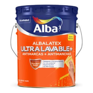 Látex Interior Albalatex Ultralavable Mate Blanco 20 Litros