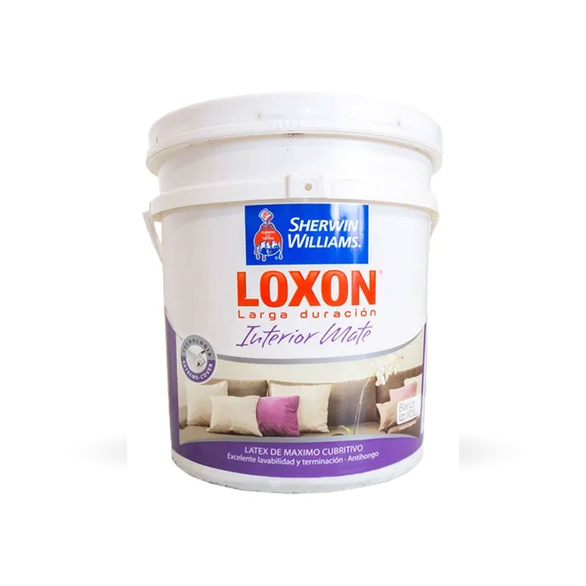 L谩tex Interior Loxon Blanco Puro Mate Blanco 9 Litros