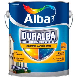 Latex Exterior Duralba Super Acrilico Blanco 10 Lts Alba