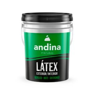 Pintura Latex Interior Exterior Antihongo Blanco Mate Andina 20Lts