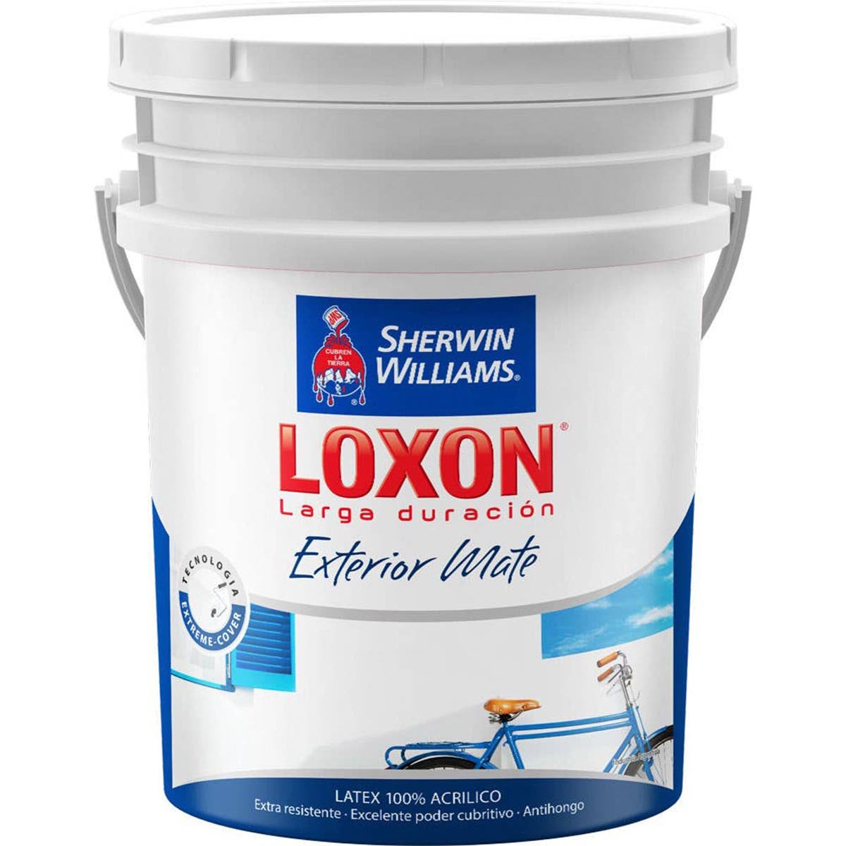 Latex Exterior Rojo Borgo陇a Mate Loxon 20 Lts Sherwin williams