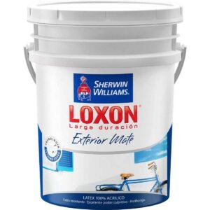 Latex Exterior Bermellon Mate Loxon 20 Lts Sherwin williams