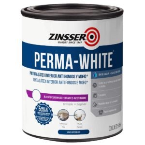 Latex Interior Antihongo Perma White Satinado 946ml Zinsser