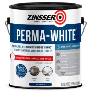 Latex Interior Antihongos Perma White Semimate Zinsser 3.7 Lts