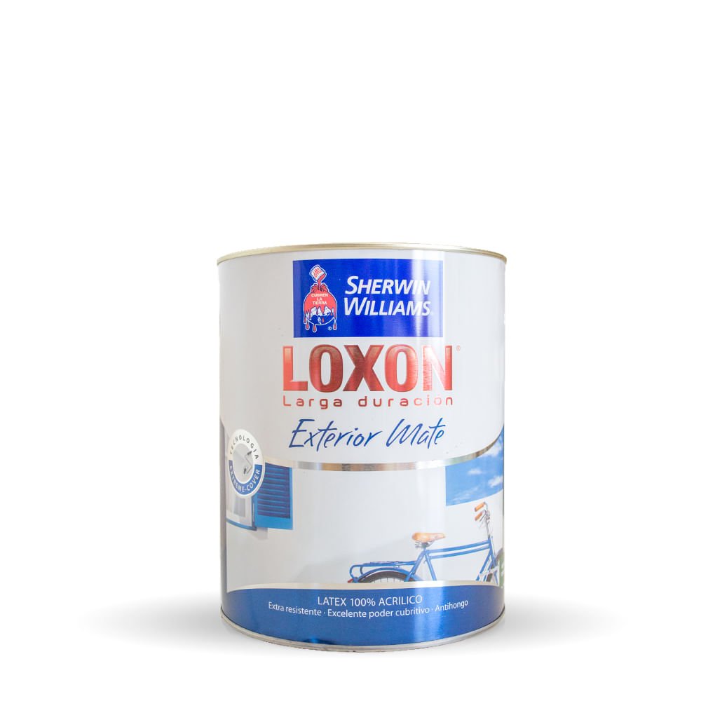 L谩tex Exterior Loxon Larga Duracion Mate Negro 脡bano 1 Litro