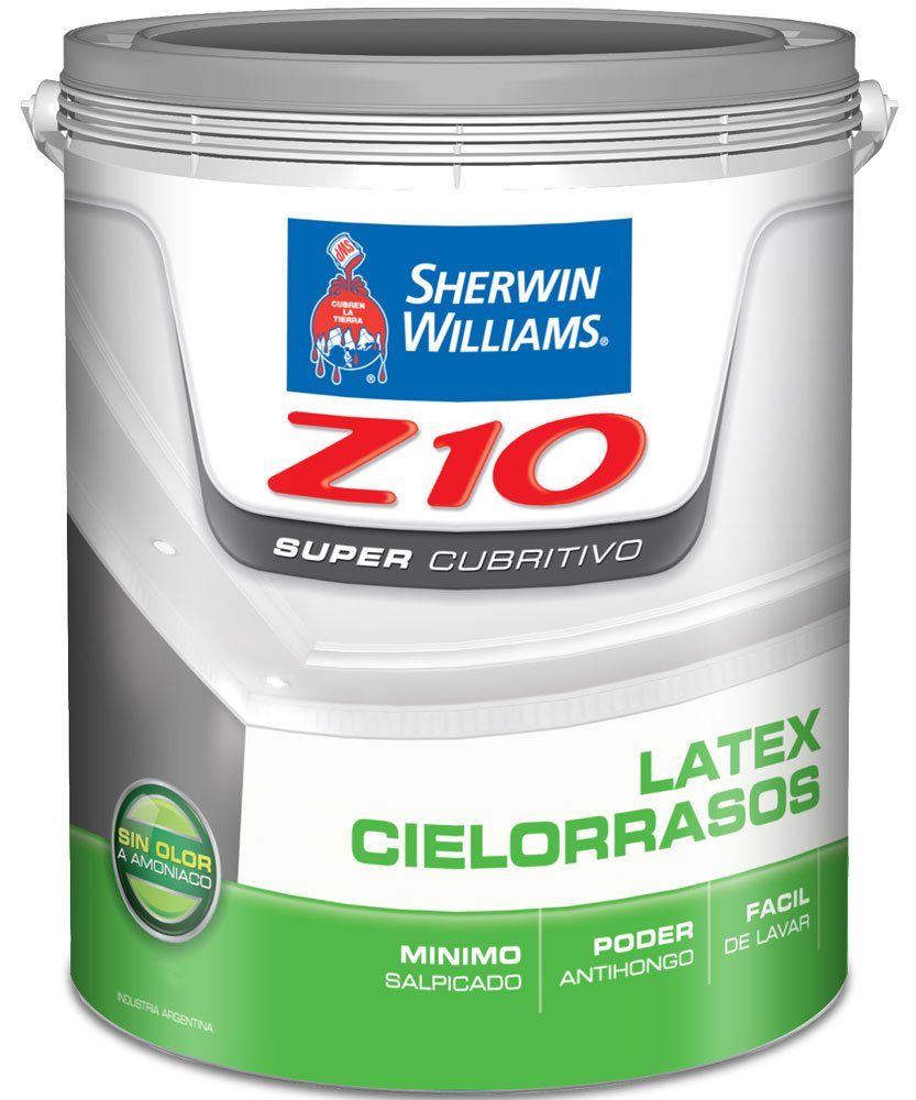 Latex Cielorraso Z10 Mate Blanco 1 L Sherwin Williams