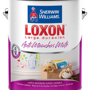 Latex Interior Loxon Antimanchas Mate Blanco 1 L Sherwin Williams