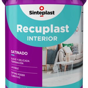 Latex Interior Recuplast Satinado Blanco 20 Lts Sinteplast