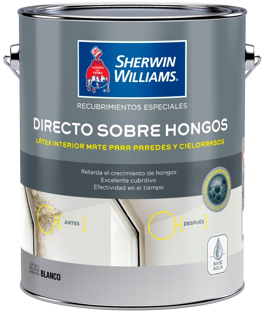 Latex Interior Directo Sobre Hongos 4 Lts Sherwin Williams